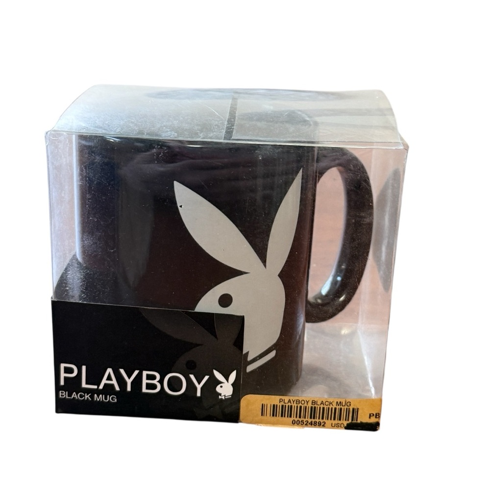 NIB Vintage 90’s PLAYBOY Black and White Logo Mug
